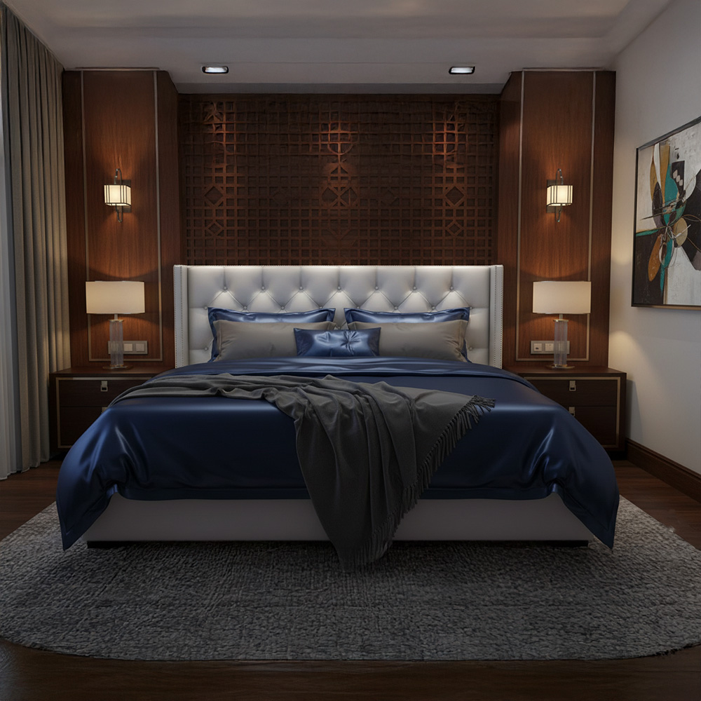 Daisy White Bed -King size